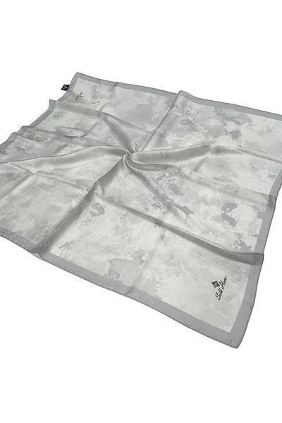 Silk Home Eșarfă strălucitoare cu model - 8647 - Argintiu