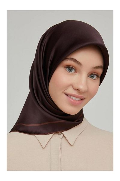 Armine Μεταξωτό Φουλάρι Nostalgia - 8668-13 Red Brown Twill