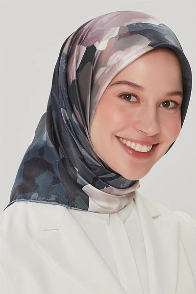Armine Μεταξωτό Φουλάρι Nostalgia - 8534-33 Anthracite Twill