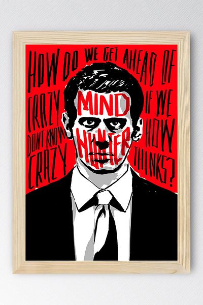 Saturn Ζωγραφική με κορνίζα Mindhunter - Ζωγραφική αφίσας της σειράς