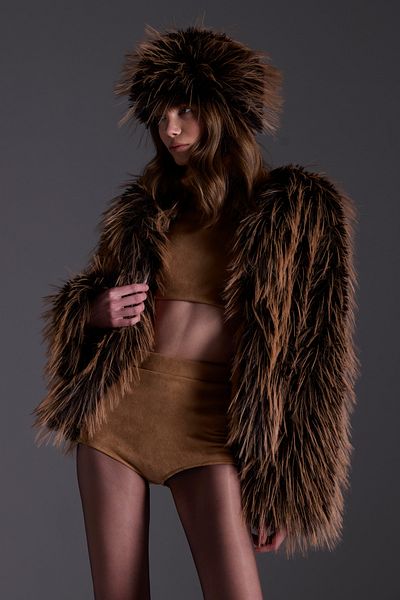 Açelya Okcu Premium Venus Faux Fur Women's Coat