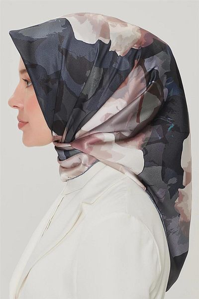 Armine Μεταξωτό Φουλάρι Nostalgia - 8534-33 Anthracite Twill