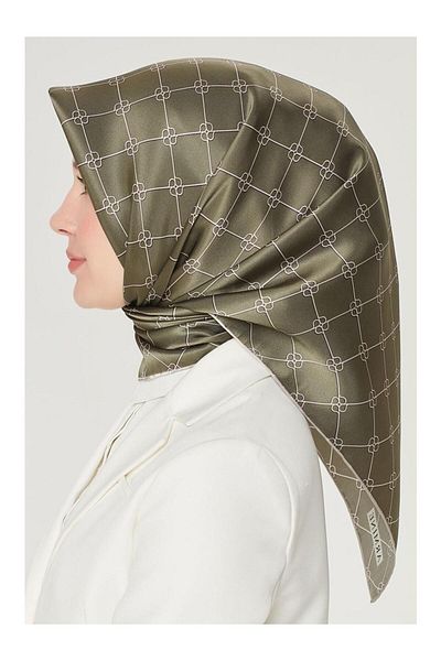 Armine Μεταξωτό Φουλάρι Nostalgia - 8555-07 Khaki Twill
