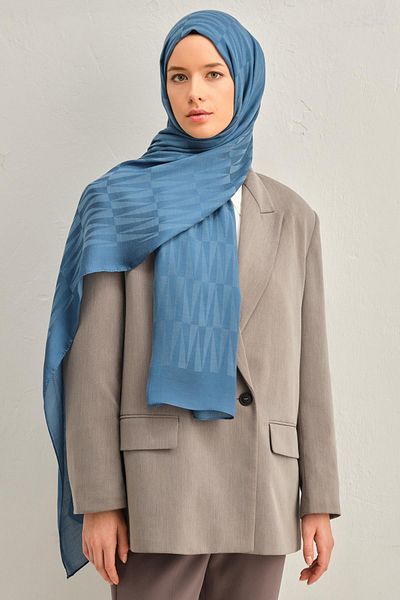 Armine Trend Lyon Shawl - 3 - Albastru denim 246973