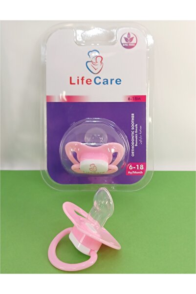 LifeCareBaby Damaklı Ortodontik Emzik 2 numara 6-18 Ay Pembe