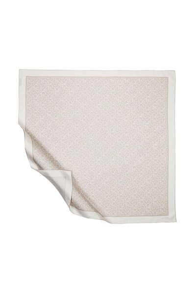 ipekevi Μεταξωτό μαντίλι Twill - Typo Monogram - Stone