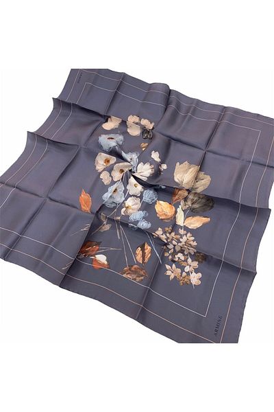 Armine Μεταξωτό Φουλάρι Anthracite Twill - Nostalgia 8128-32
