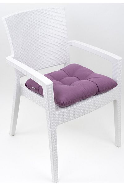 ALTINPAMUK Mega Purple Chair Cushion 45X45 Special Stitched Lace up