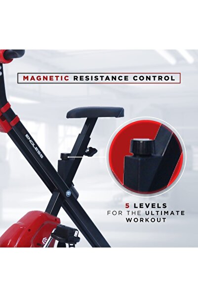 Endless Steel Foldable Exercise Bike With Speed, Heart Rate, Distance Lcd Digital Display, 110 Kg, Home Gym