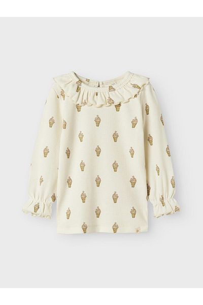 Lil' Atelier Oberteil mit langen Ärmeln Slim Fit