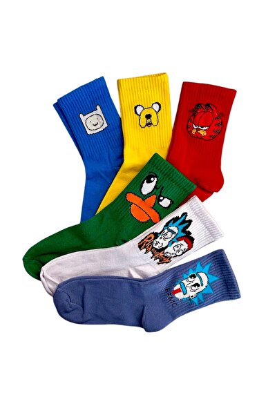 çorapdunyam Πακέτο με 6 κάλτσες τένις Adventure Time Cheerful College