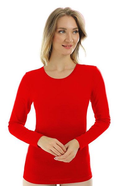 Almila Body Slim Fit pentru femei - Mânecă lungă, decolteu, bumbac 2040
