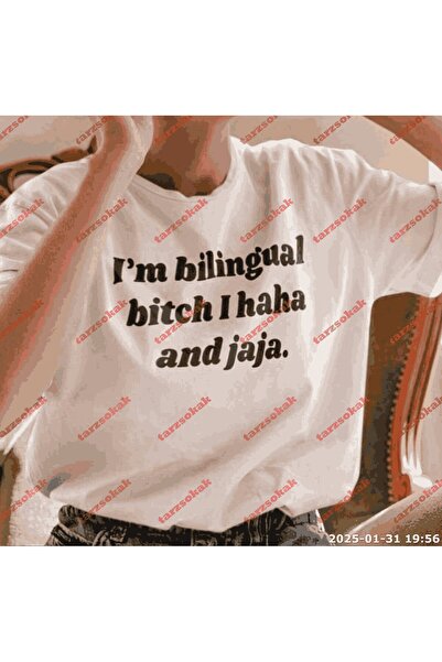 TIMESWASTINGIRL Unisex Oversize kroj Slogan T-shirt - TWGWBR70