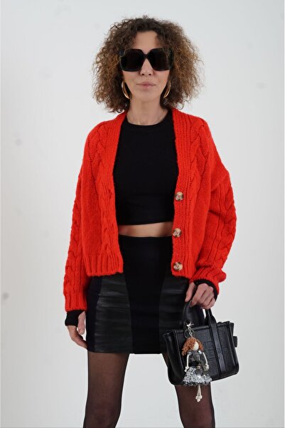 Zelish My Sister Red Hair Knit Short Cardigan