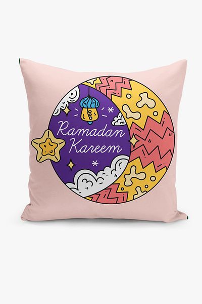 Filamente Ramadan Patterned Double Sided Digital Printed Throw Pillow Cover - Ramadan