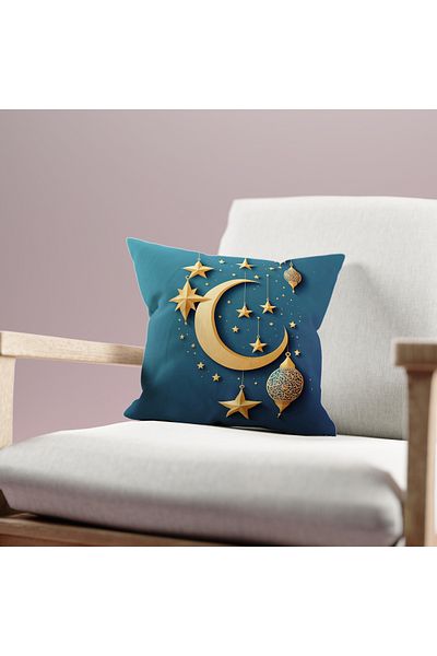 Filamente Husă de pernă cu model Ramadan, imprimată digitală pe două fețe - Ramadan