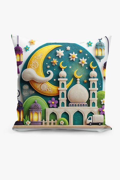 Filamente Husă de pernă cu model Ramadan, imprimată digitală pe două fețe - Ramadan
