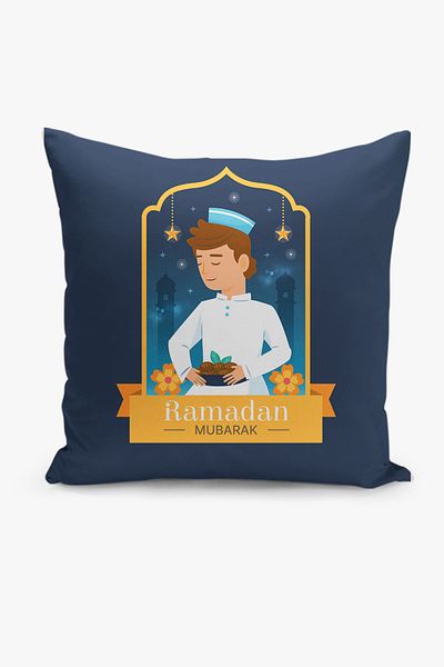 Filamente Ramadan Patterned Double Sided Digital Printed Throw Pillow Cover - Ramadan