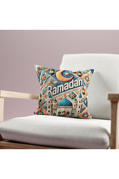 Filamente Husă de pernă cu model Ramadan, imprimată digitală pe două fețe - Ramadan