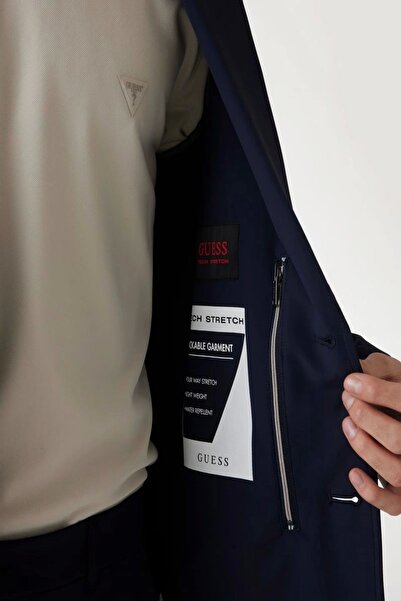 Guess TYRON BLAZER Erkek Lacivert Ceket M5RN09WGUP2-G7V2
