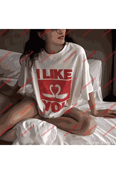 TIMESWASTINGIRL Σλόγκαν Ουνισέξ Υπερμεγέθες Μπλουζάκι με Γραφή TWGWBR49