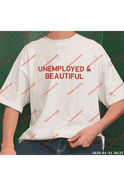 TIMESWASTINGIRL Tricou oversize unisex cu slogan scris TWGWBR11