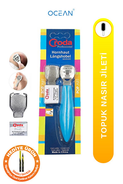 Ocean Credo Solingen Topuk Nasır Jileti Törpü ve 10 Adet Yedek Jilet 5872090