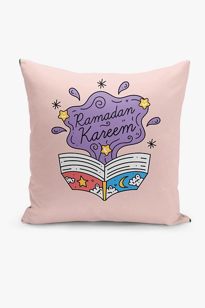 Filamente Ramadan Patterned Double Sided Digital Printed Throw Pillow Cover - Ramadan
