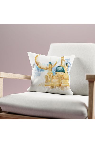 Filamente Husă de pernă cu model Ramadan, imprimată digitală pe două fețe - Ramadan