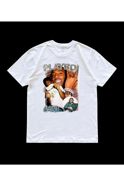 TIMESWASTINGIRL Tricou oversize unisex Playboi Carti Y2k