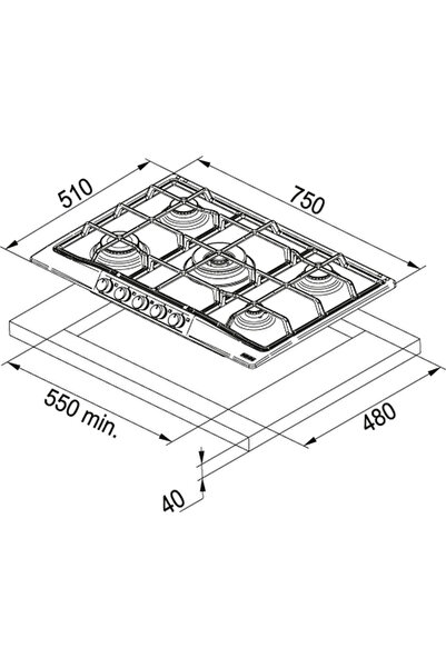 Franke Trend Line 750 Fhtl 755 4g Tc Xs C Inox Ankastre Ocak