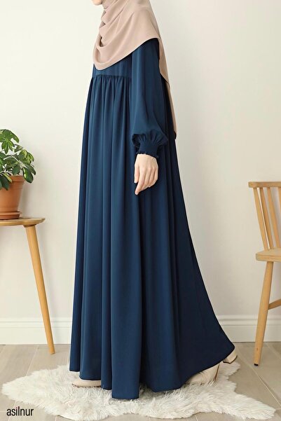 ASİLNUR Φόρεμα Eda σε μπλε λάδι