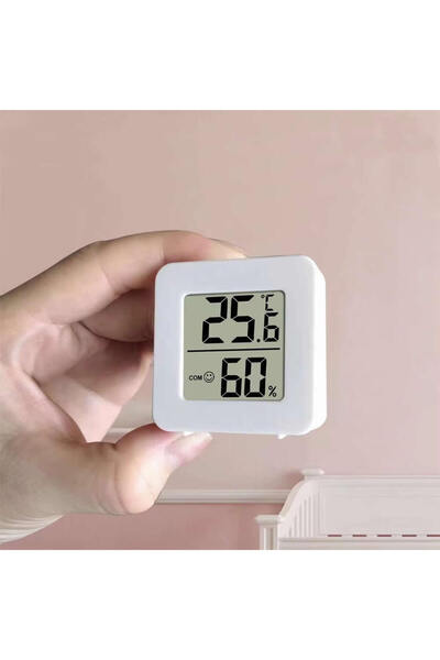 Genel Markalar 45mm Mini Nem Sıcaklık Ölçer Hava Durumu Isı Gösterge Dijital Ekran Termometre Ev Oda Ofis Kuluçka