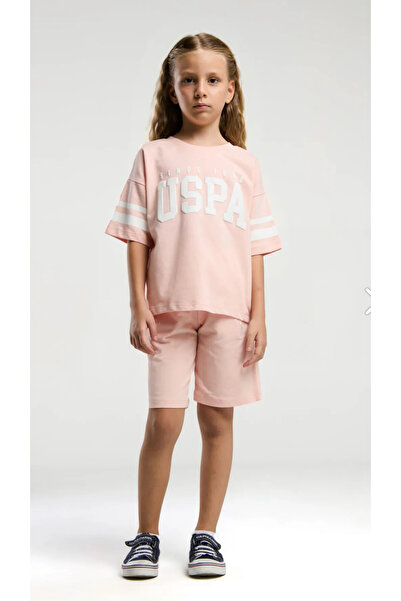 U.S. Polo Assn. Kız Çocuk, Lisanslı, USPA, (2025-İlkbahar-Yaz Koleksiyonu), T...