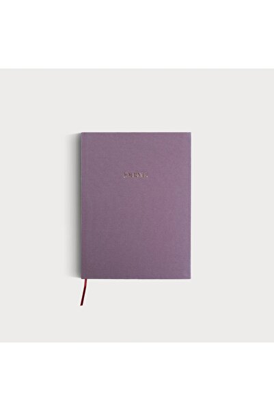 Journal - A5 Leylak Keten Cilt Bezli Çizgisiz Düz Defter