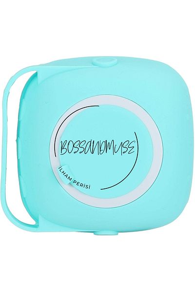 bossandmuse Bath Shower Loofah Sponge with Shampoo Reservoir Silicone Dirt Remover Brush Pouch - Face Brush