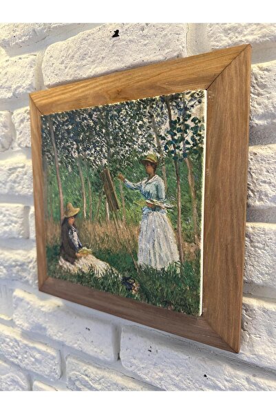 woodhomeworks Solid Framed Natural Stone Marble Table Board 26X26 cm