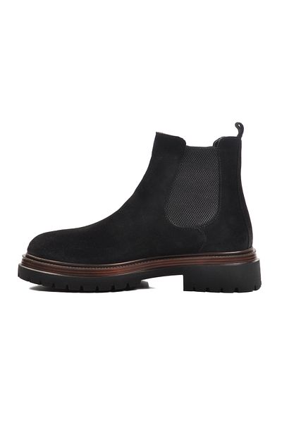 AYAKMOD Μαύρα ανδρικά μποτάκια Nubuck