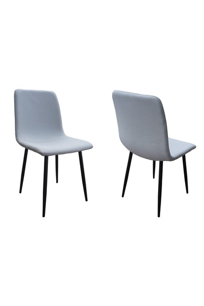 Mahmayi Hydc058 Fabric Dining Chair, Mid Century Living Room Side Chairs With Metal Legs,grey (PACK OF 2)