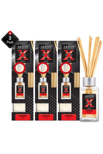 Areon Pack Of 3 Areon Home Perfumes 85 ml  Strawberry