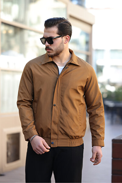 Mero Life Ανδρικό ταν αδιάβροχο και αντιανεμικό oversize casual κομμένο εποχιακό παλτό με ελαστική επένδυση στη μέση