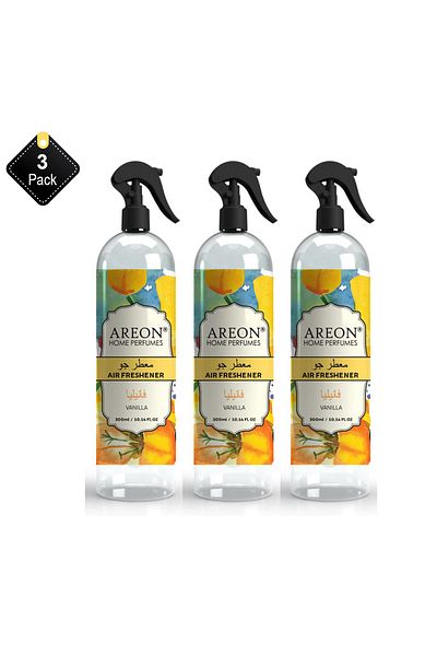 Areon Pack of 3 Vanilla Room Spray 300ml