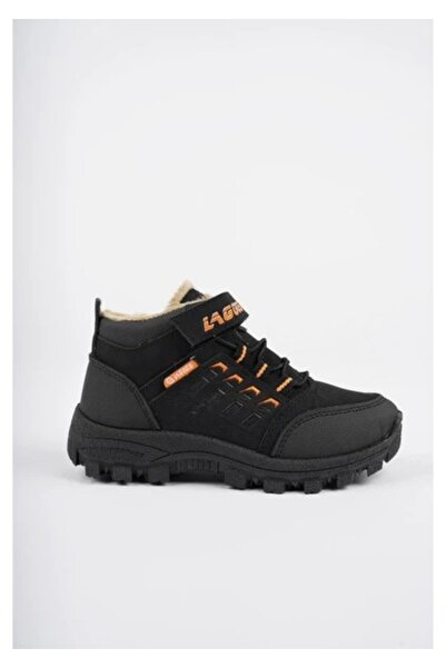 EYMEN SHOES Günlük Erkek Çocuk Botu, Siyah-turuncu