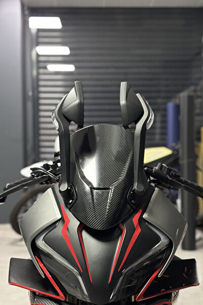 Banxtre CF MOTO 450 SR için Kırmızı Renk Far Kaşı Sticker Etiket (4 Parça)