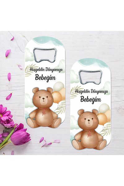 Ege ajans Baby Gift Opener Magnet with 10 Wooden Embossing Figures