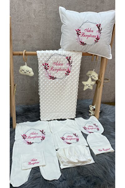 forbebis طقم خروج من المستشفى مطرز مكون من 11 قطعة من Baby Pattern