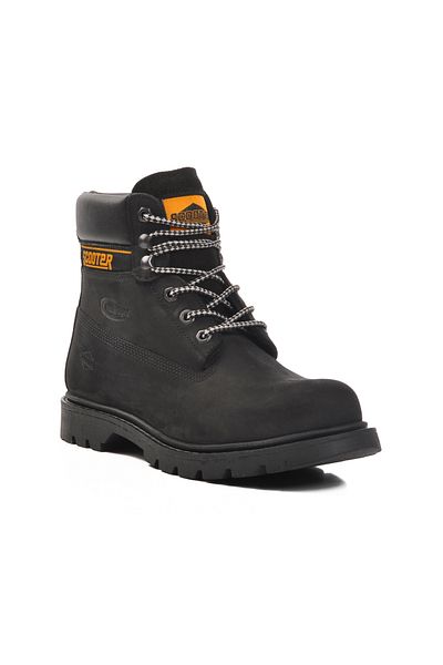 Scooter Μαύρες μπότες Unisex από γνήσιο δέρμα Nubuck