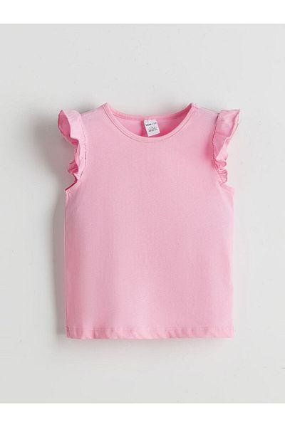 LC Waikiki LCW ECO Crew Neck Basic Girl's T-Shirt