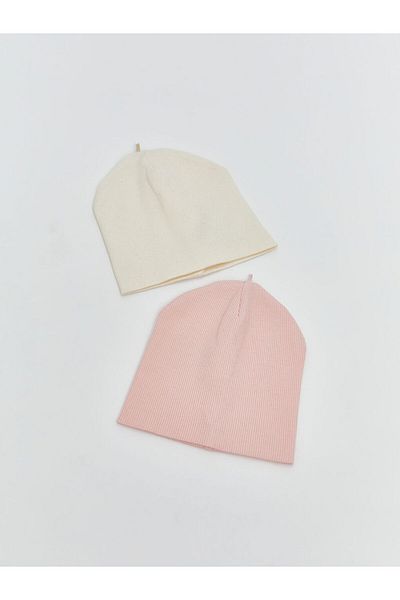LC Waikiki LCW baby Basic Baby Girl Beanie 2-pack