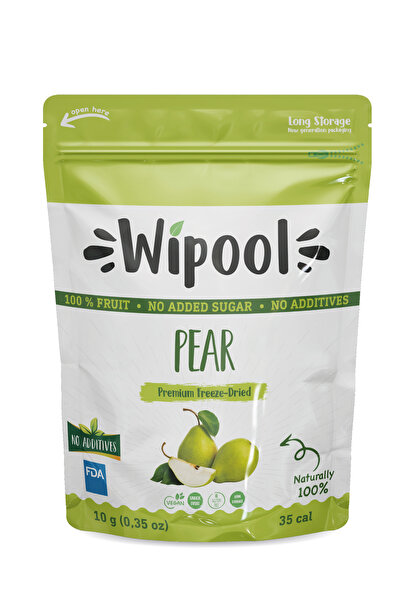 wipool organic discover the healthy life Dondurularak Kurutulmuş Armut Cipsi - Freeze Dried Meyve Kurusu , Doğal , Sağlıklı Atıştırmalık